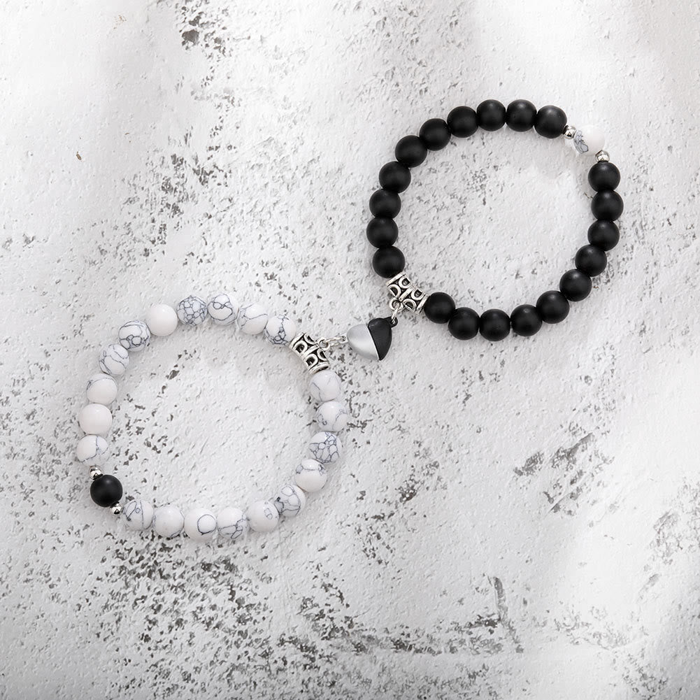 Olivenorma 2 pezzi set di braccialetti magnetici per coppie 