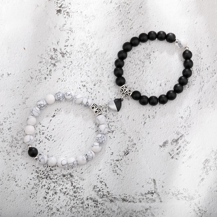 Olivenorma 2 pezzi set di braccialetti magnetici per coppie 