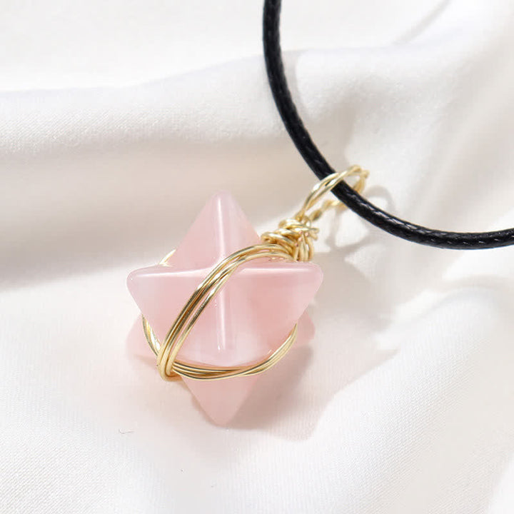 DIVINE LIGHT VEHICLE - Collana Merkaba di cristallo
