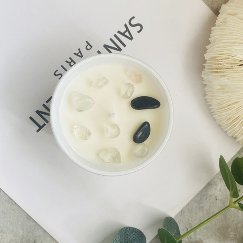 Garden Roses - Candela di cristallo naturale fatta a mano per aromaterapia