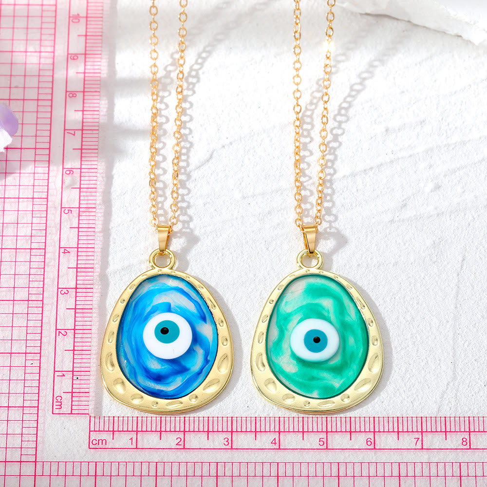 Collana con occhio malvagio multicolore Olivenorma Epoxy 