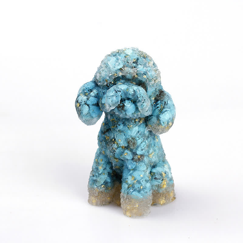 Decorazione in pietra preziosa naturale Olivenorma Crystal Poodle