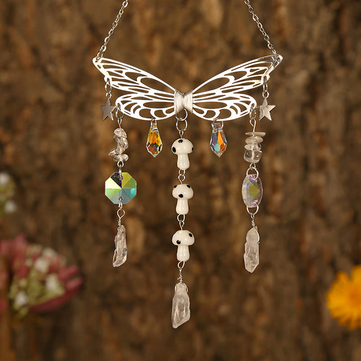 Olivenorma Crystal Butterfly Wings Sunshine Catcher Campanello a vento 