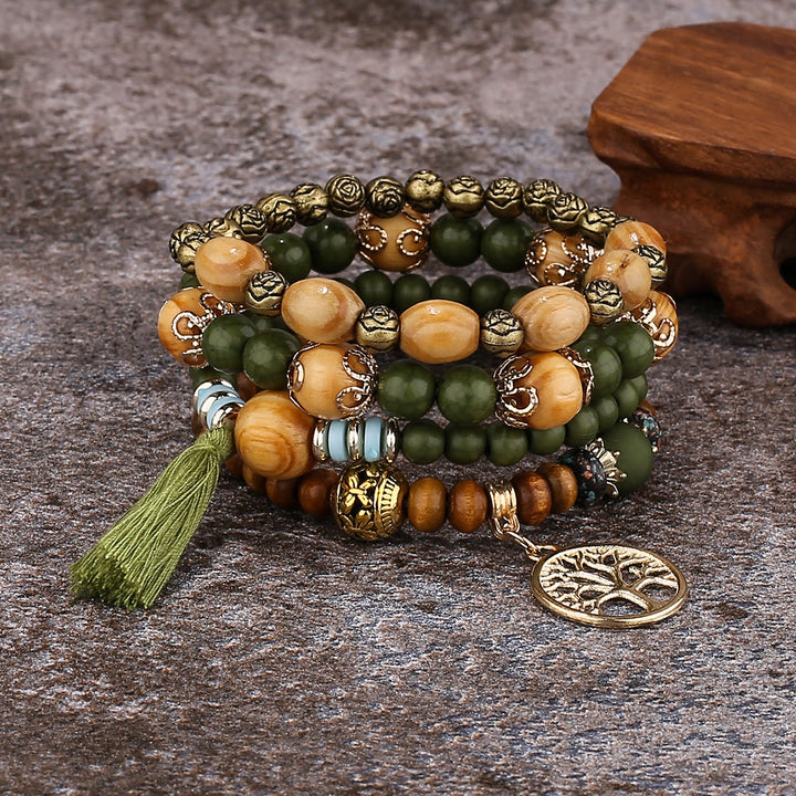 Olivenorma Bohemia Tree Of Life Braccialetto di perline Set (4 pezzi)