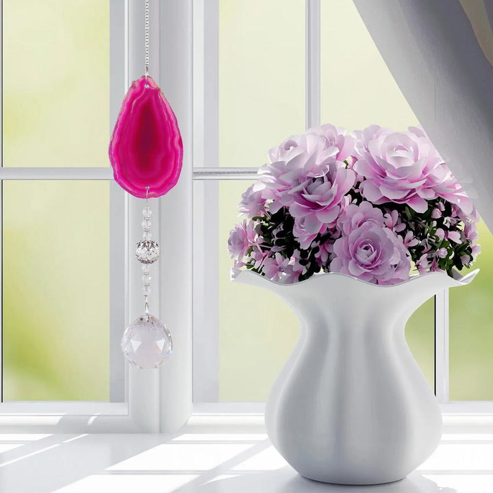 Olivenorma Campanello a vento in cristallo di sole con ciondolo appeso fatto a mano