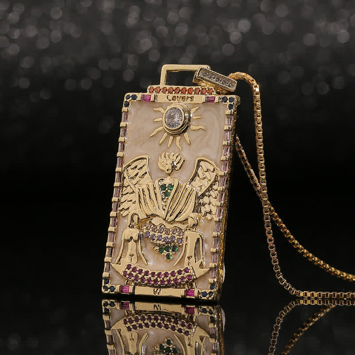 Collana con carta dei tarocchi Olivenorma in smalto