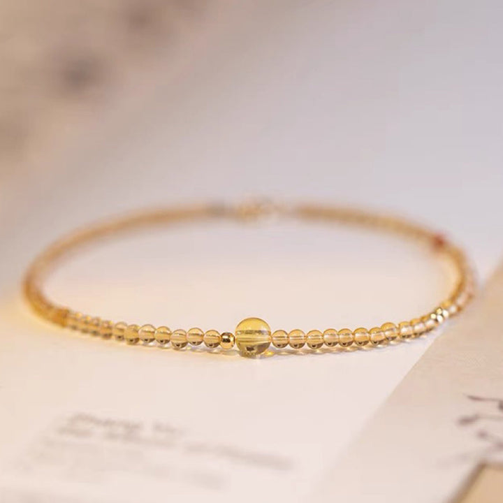 Bright Galaxy - Braccialetto con pietra preziosa energetica Citrino