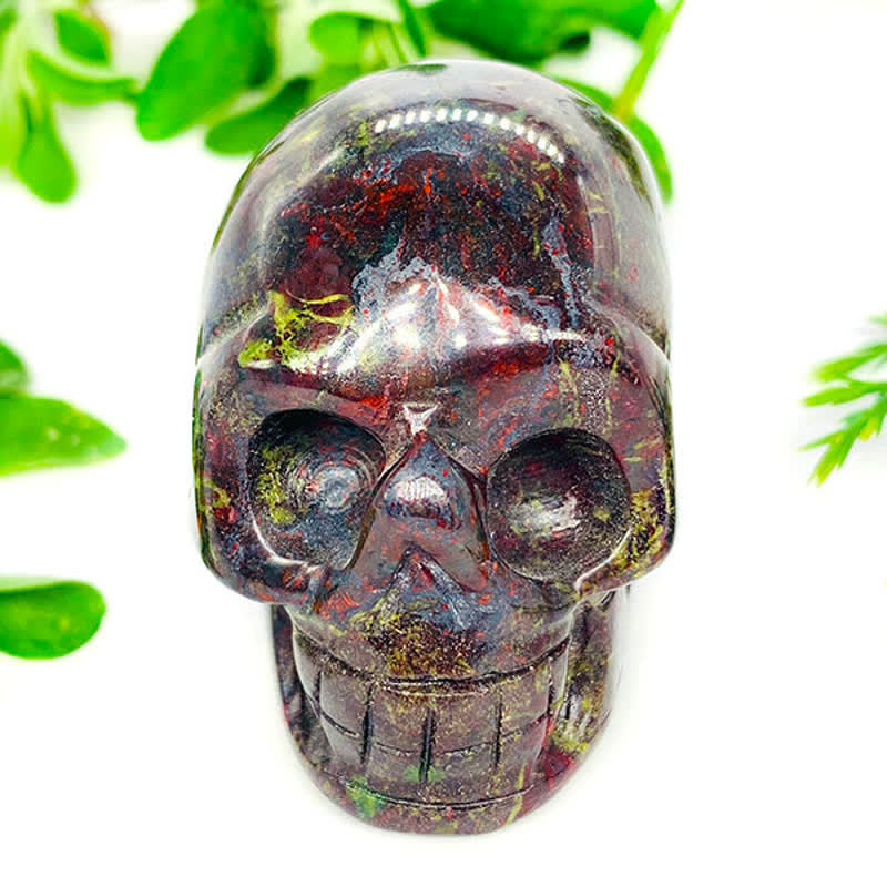 Decorazione di Halloween con teschio di cristallo naturale Olivenorma