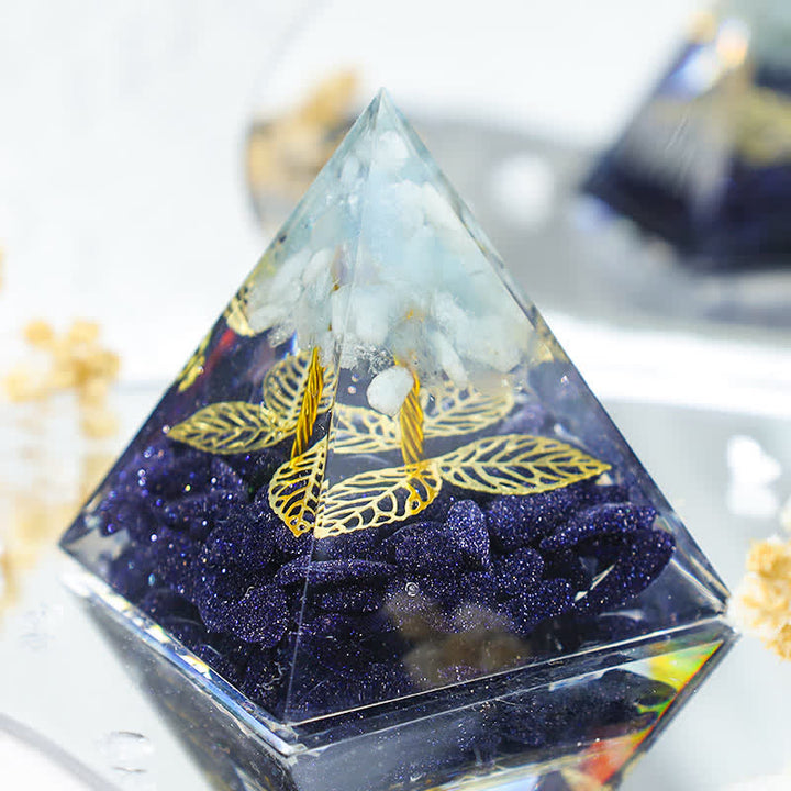 Olivenorma "Crescita infinita" - Piramide di orgone dell'albero della vita 