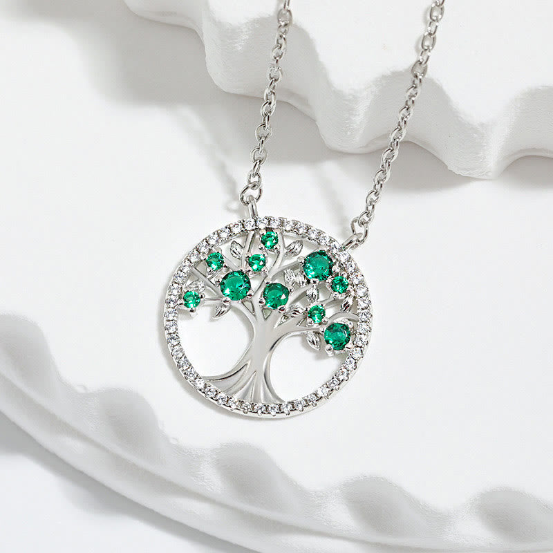 Olivenorma "Crescita infinita" - Collana con zirconi dell'albero della vita