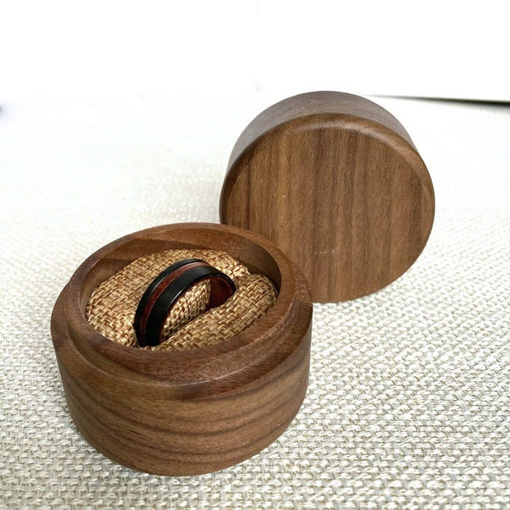Olivenorma 8mm Whiskey Barrel Anello in legno di carburo di tungsteno