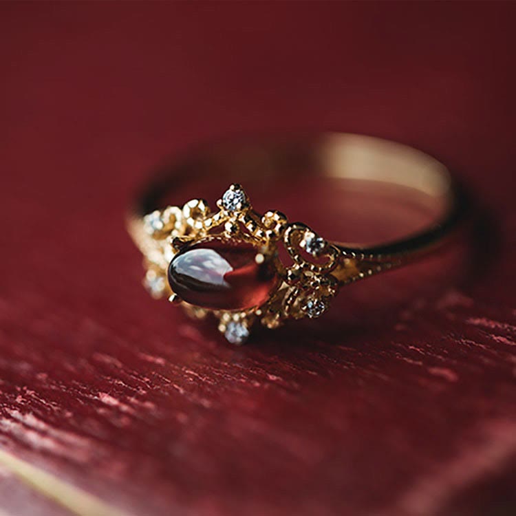 Anello Olivenorma Night Rose-Granato Naturale