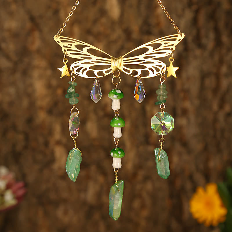 Olivenorma Crystal Butterfly Wings Sunshine Catcher Campanello a vento 