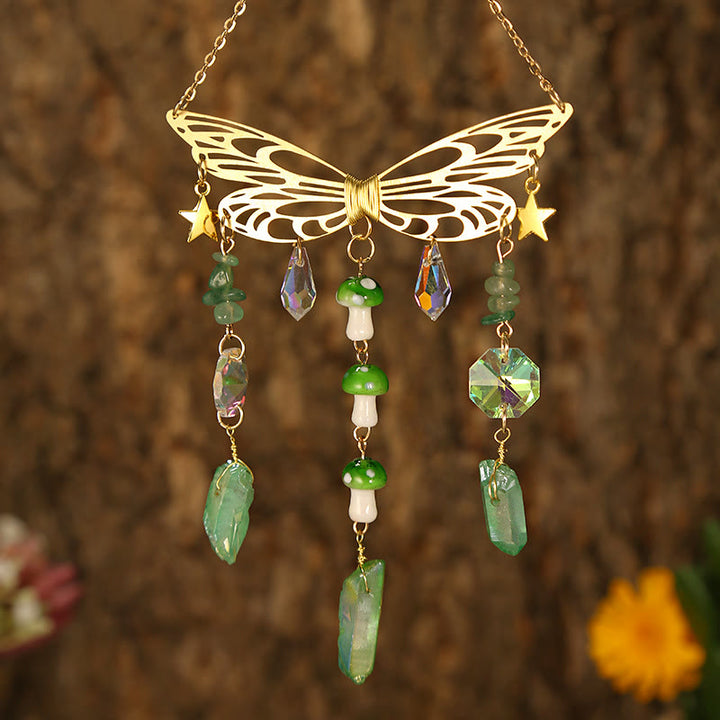 Olivenorma Crystal Butterfly Wings Sunshine Catcher Campanello a vento 