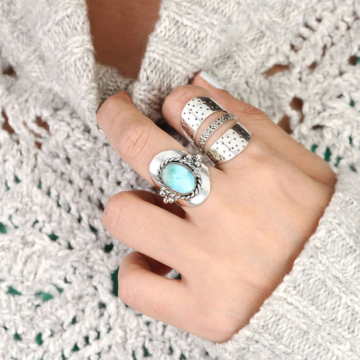 Olivenorma L'anello Larimar Boho per le donne