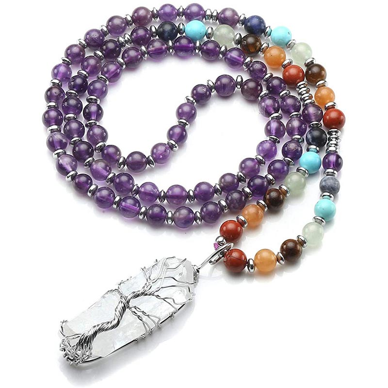 Mala di cristallo naturale per chakra