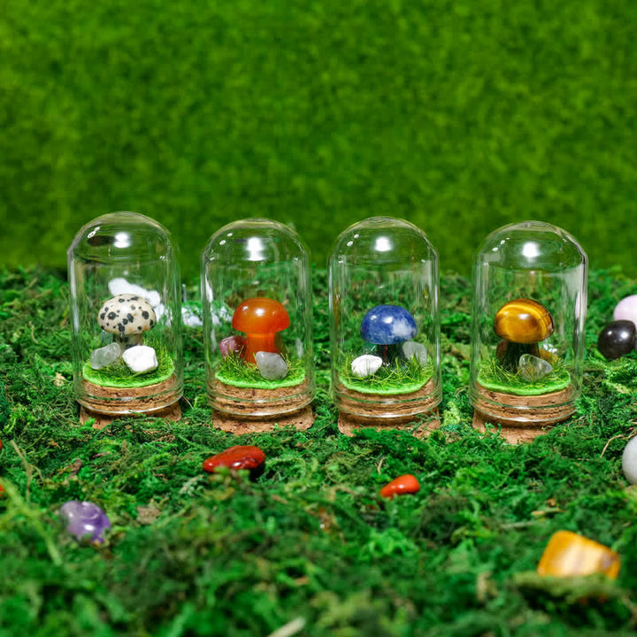 Olivenorma Copertura in vetro Decorazione a fungo in cristallo naturale