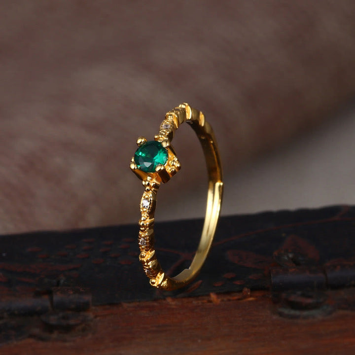 Olivenorma "Elegant Lover" - Anello squisito in smeraldo 