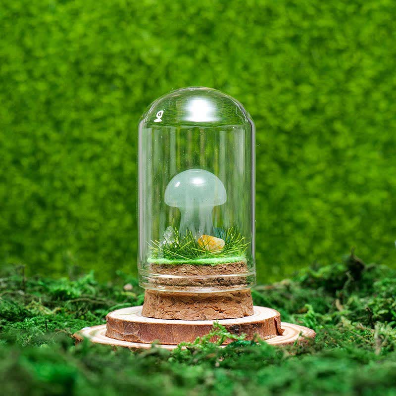 Olivenorma Copertura in vetro Decorazione a fungo in cristallo naturale