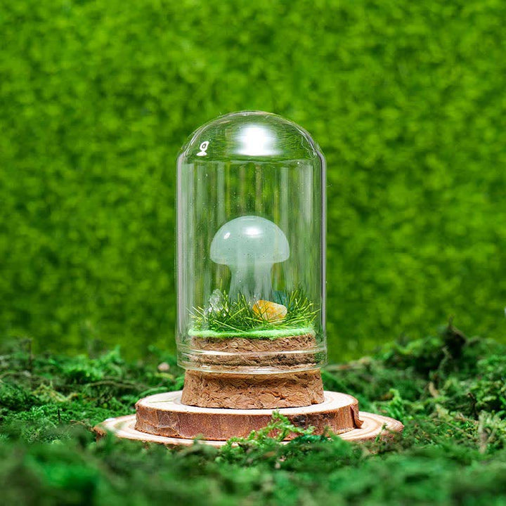 Olivenorma Copertura in vetro Decorazione a fungo in cristallo naturale