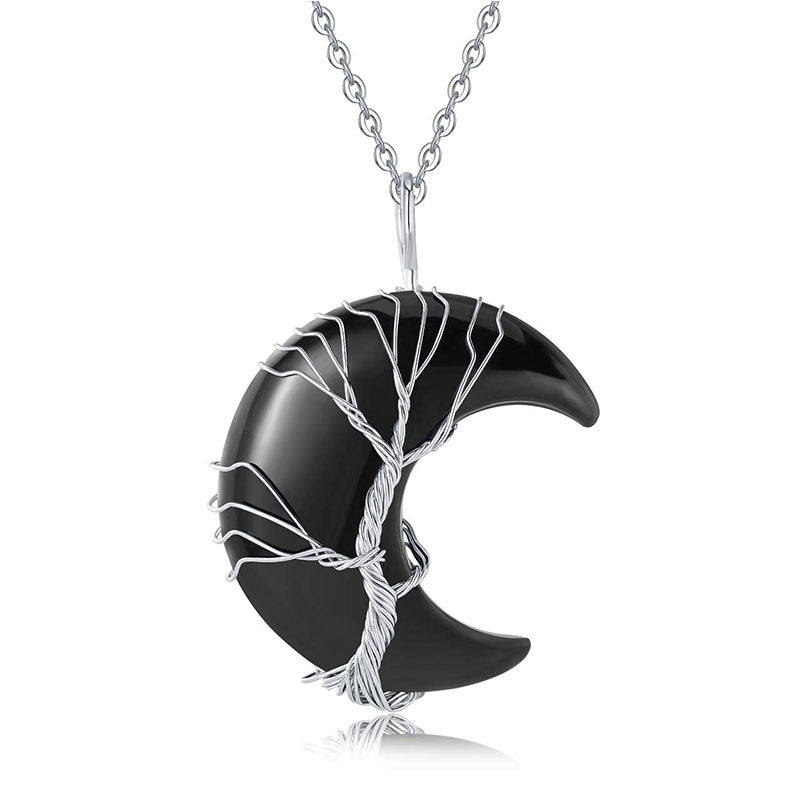 Collana con luna e chakra naturale Olivenorma