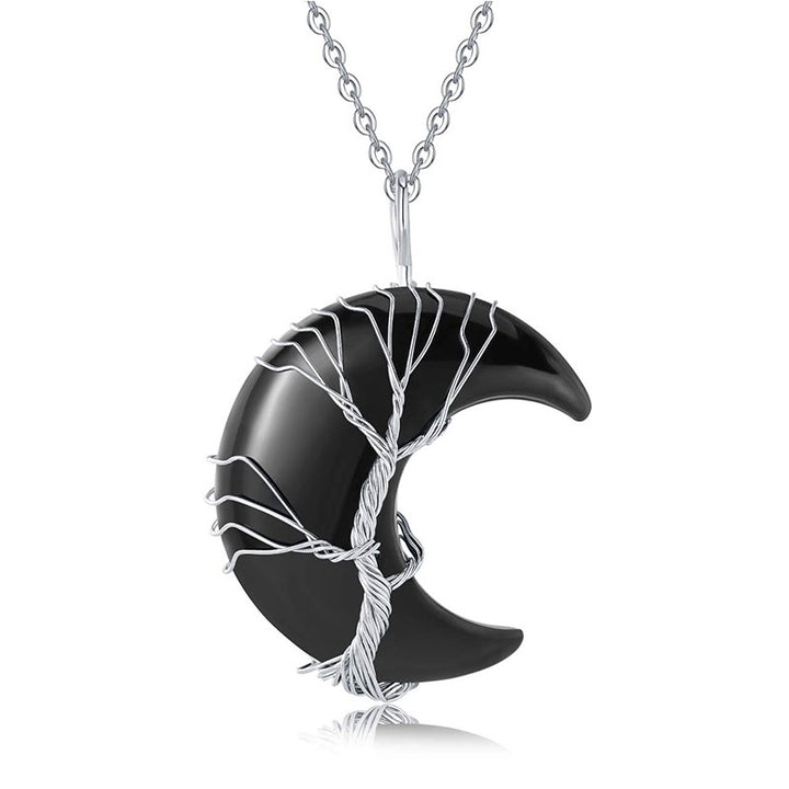 Collana con luna e chakra naturale Olivenorma
