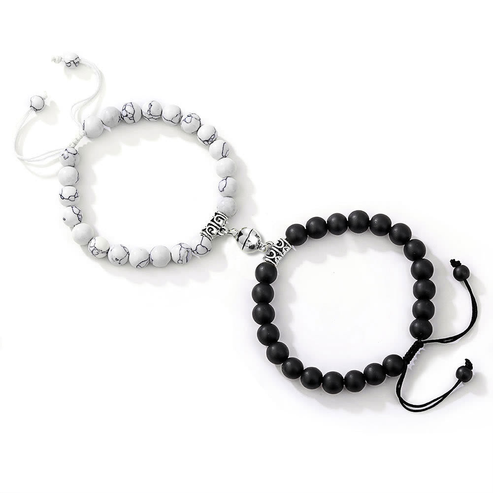 Olivenorma 2 pezzi set di braccialetti magnetici per coppie 