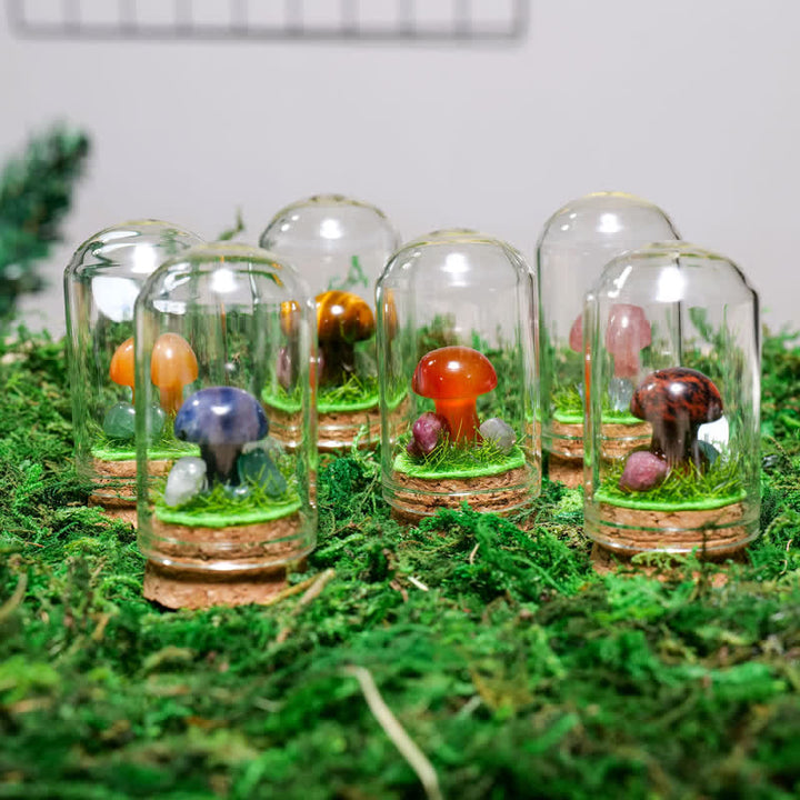 Olivenorma Copertura in vetro Decorazione a fungo in cristallo naturale