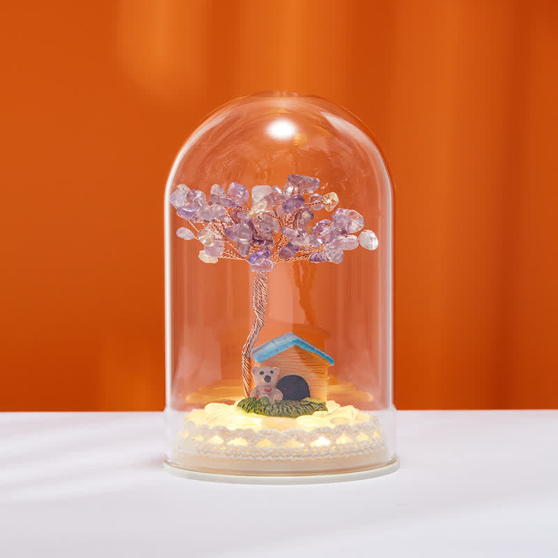 Copertura in vetro di cristallo naturale Olivenorma Decorazione per albero Feng Shui