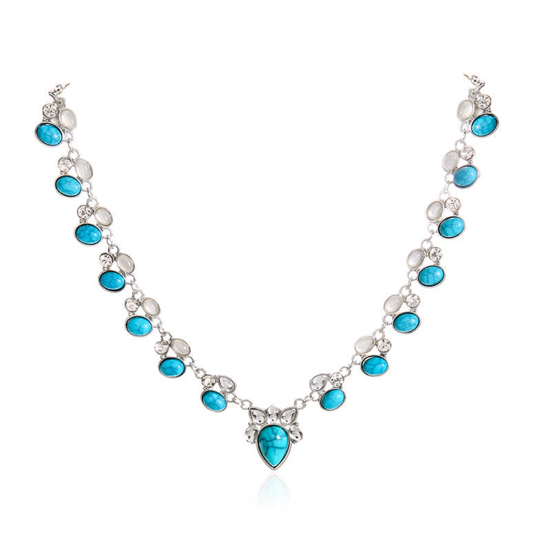 Olivenorma Collana alla moda in turchese Bohemia