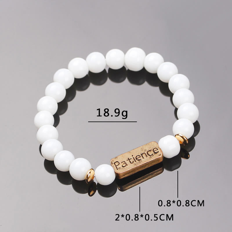 Bracciale con incisione Olivenorma Natural Gemstone Mom Patience