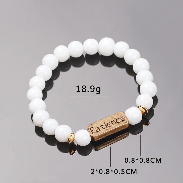 Bracciale con incisione Olivenorma Natural Gemstone Mom Patience
