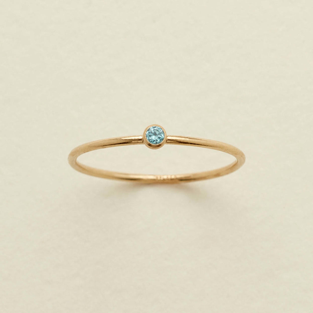 Olivenorma Birthstone Anello sottile per la nascita di 12 mesi