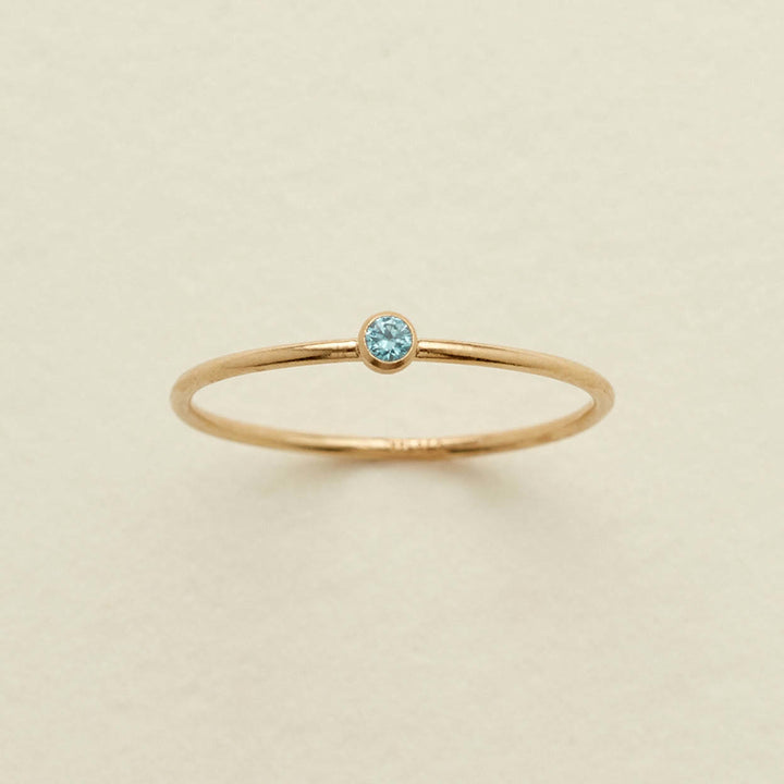 Olivenorma Birthstone Anello sottile per la nascita di 12 mesi