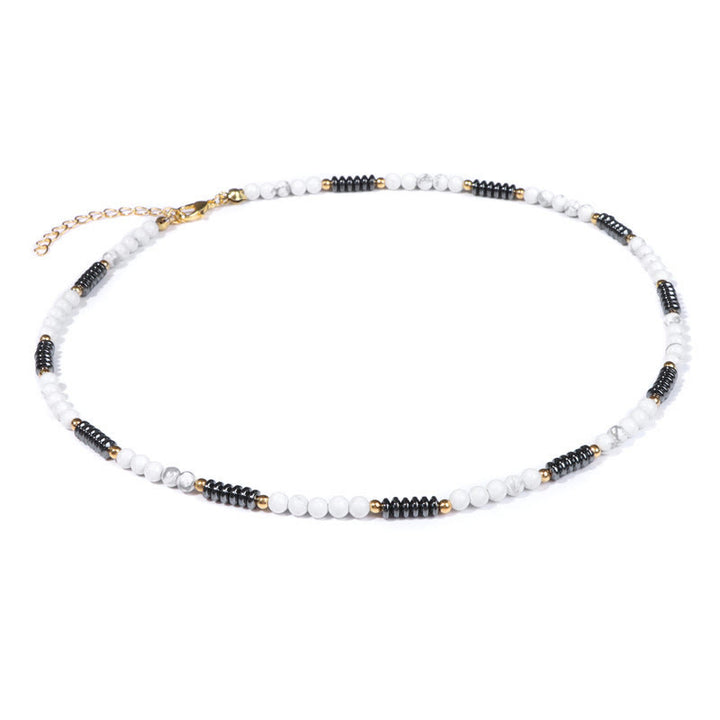 Collana Olivenorma con pietre preziose ed ematite