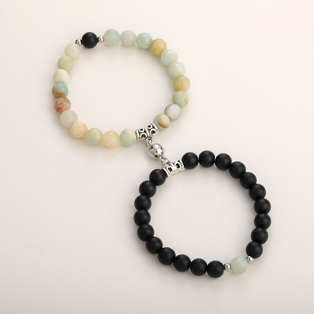 Olivenorma 2 pezzi set di braccialetti magnetici per coppie 