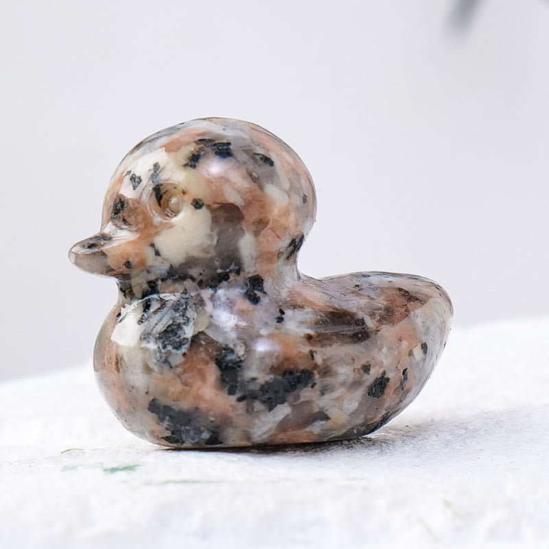 Olivenorma 1.2 pollici quarzo cristallo anatra intaglio decorazione pietra preziosa