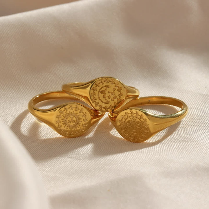 Anello Sole e Luna con carta dei tarocchi Olivenorma