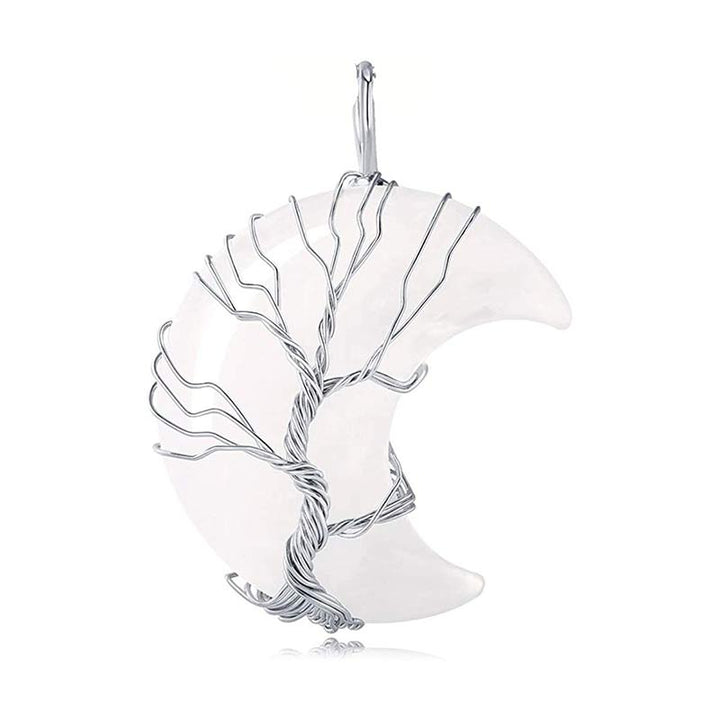 Collana con luna in cristallo naturale Olivenorma