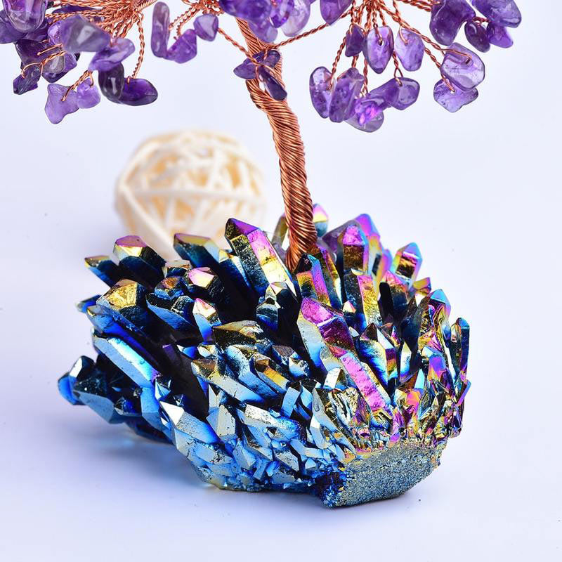 Olivenorma Ametista Orgone Meditazione Feng Shui Albero della Purificazione