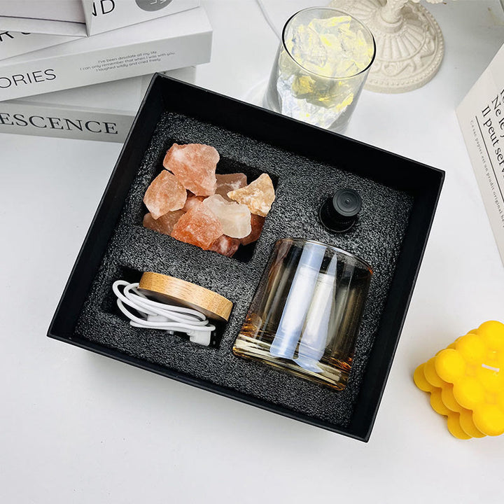 Olivenorma Diffusore senza fiamma Confezione regalo Lampada di aromaterapia in cristallo 