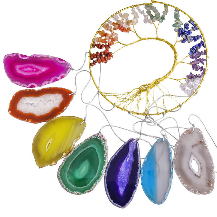 Acchiappasogni in agata chakra di cristallo trasparente