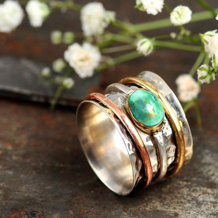Anello portafortuna in pietra di luna Olivenorma