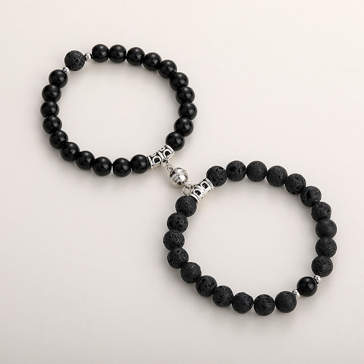 Olivenorma 2 pezzi set di braccialetti magnetici per coppie 