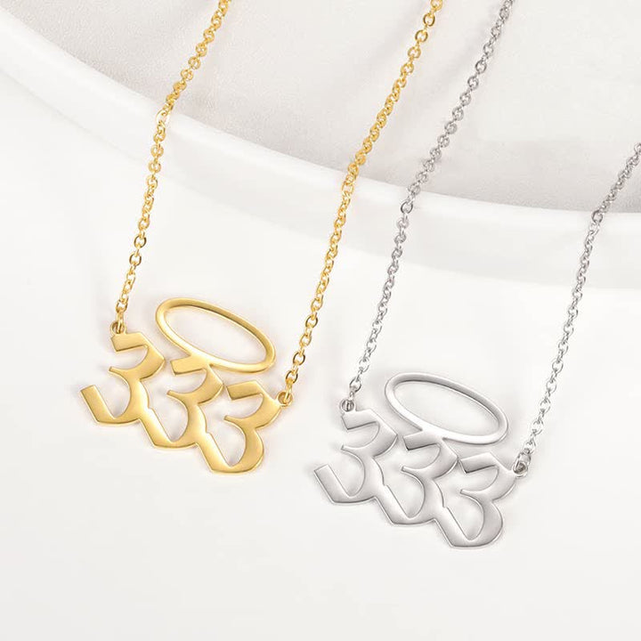 Collana con numero di angelo fortunato Olivenorma con apertura ad angelo 