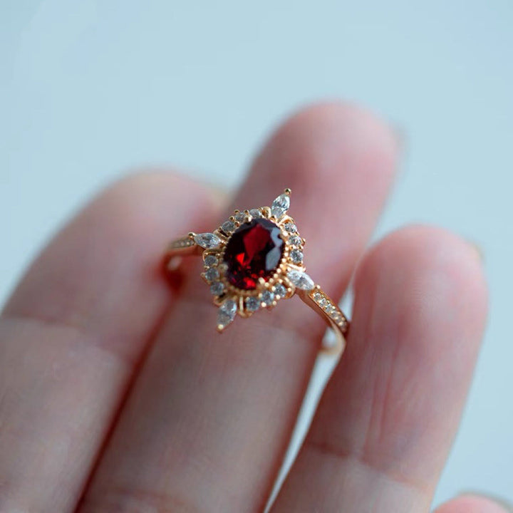 Anello Atmosfera "Miss Rose" in rubino vintage Olivenorma 