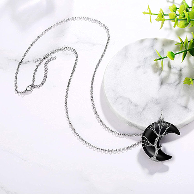 Collana con luna e chakra naturale Olivenorma