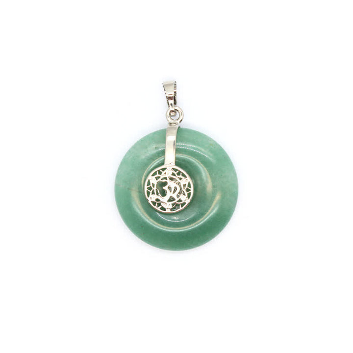 Collana con fibbia della pace in cristallo naturale Olivenorma e albero della vita