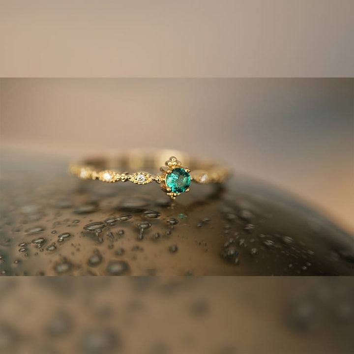 Anello Olivenorma Emerald White Zirconia