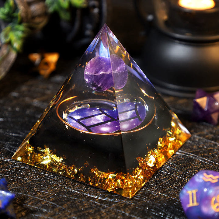 Olivenorma Ametista Palla Ossidiana Ghiaia Zodiaco Gemelli Orgone Piramide 